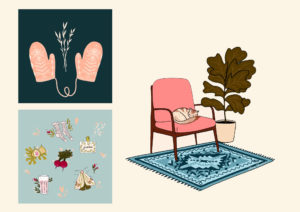 Line Pauvert motifs illustration jeunesse livre illustratrice décoration maison textile