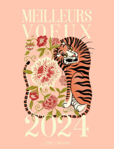 Line Pauvert papeterie carte de voeux illustrée illustration design pattern surface tigre illustratrice