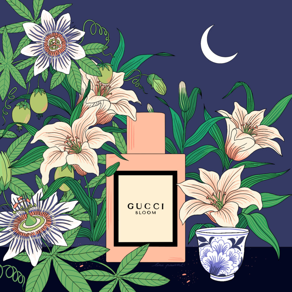 packaging parfum illustratrice