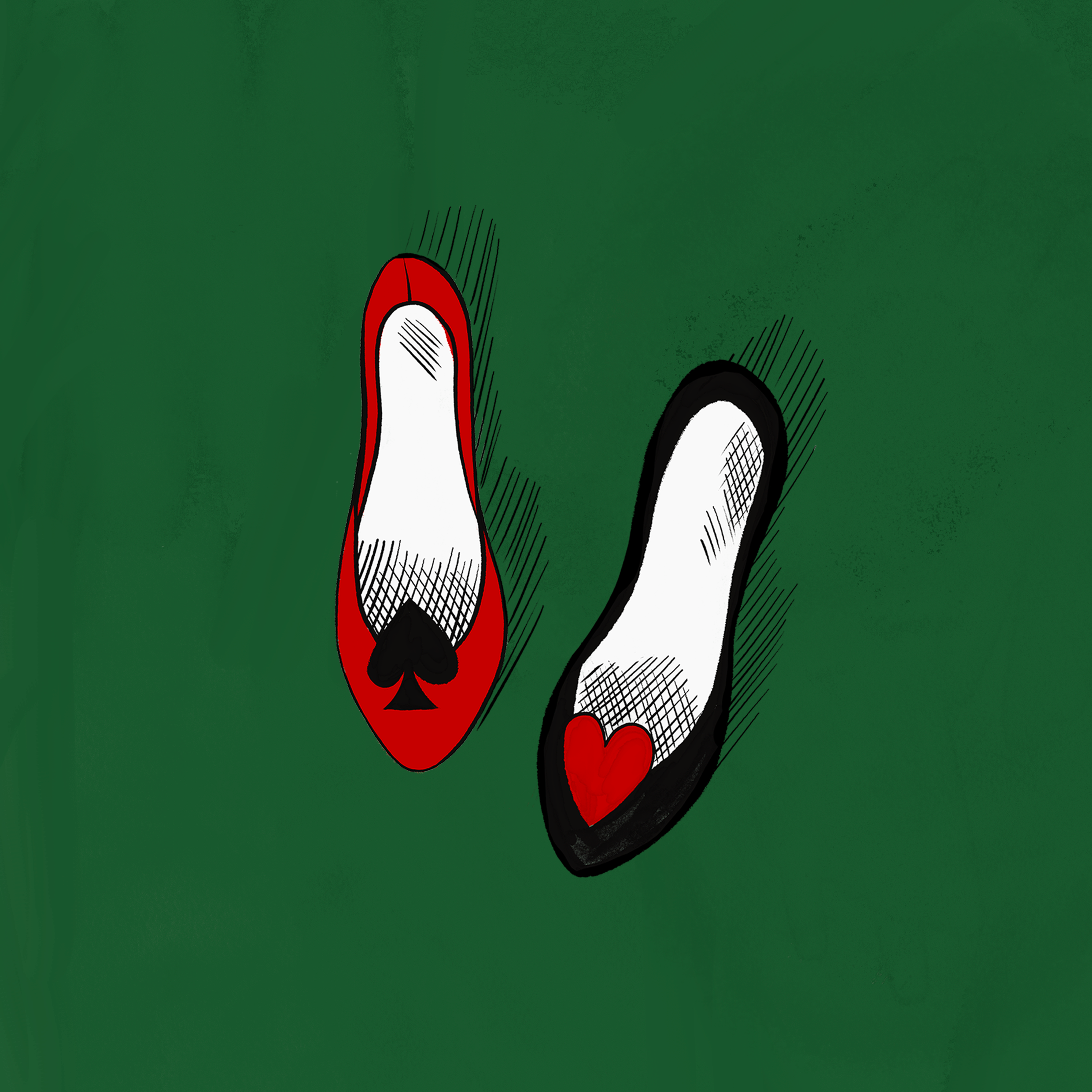 illustration chaussures ballerines mode line pauvert