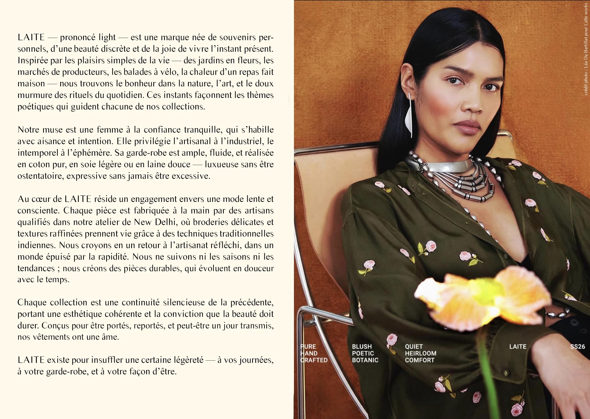 Logo Laïte works marque vêtements brodés luxe mode